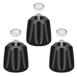 Set of 3 Shower Knob Replacement Metal Bathtub Knobs Replacement Compatible with Price Pfister Verve and Bathtub Shower Faucet Handle Remodel Trim Kit Include Hot Cold and Diverter (Matte Black)