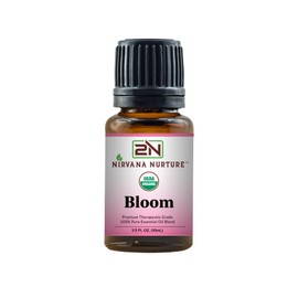Nirvana Nurture Bloom Blend USDA Certified Organic, 100% Pure and Premium, Undiluted, Happiness, Mood Booster, Aromatherapy, Calm, Relax
