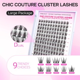 WINKGIGGLE Cluster Lashes Wispy Lash Pack Soft 3D Volume Faux Mink Lashes CDD12MIX