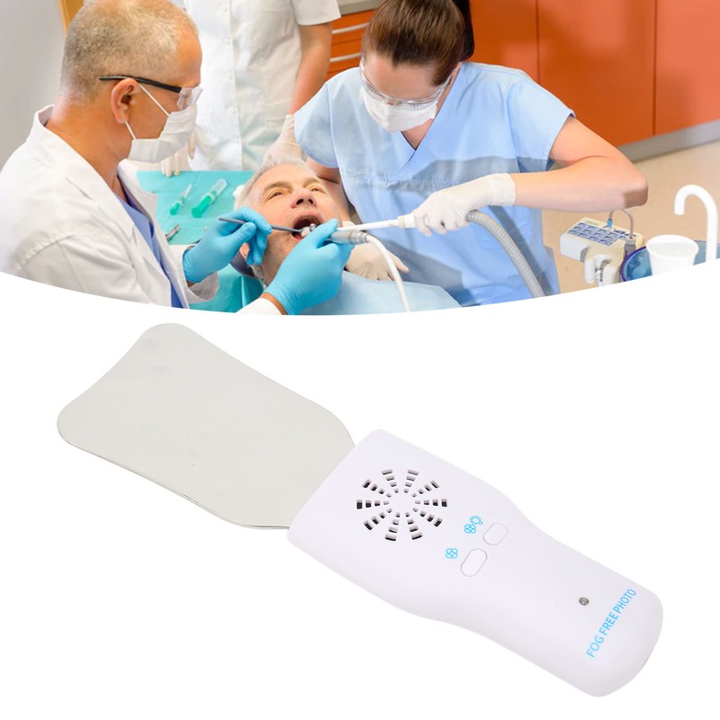 Dental Mirror Handle Prevent Fog LED Light Teeth Oral Cavity