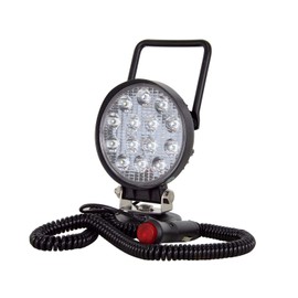 PICAA 1-Piece 4 Inch LED Work Light with Magnetic Base, Round 42 W LED Spotlight Light Bar Car Offroad 4x4 Truck Tractor 12 V 24 V Additional Headlight