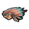Turquoise Native American Chief Patch, Large Size