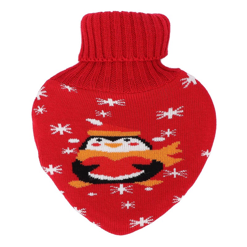 Hot Water Bottle Rubber Leakproof Relieve Pain Cute Knit Cover