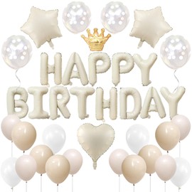 Iysoll Happy Birthday Decoration, Balloons, Dull Color, Bassday Balloons, Garland, Birthday Party, Decoration, Celebrations, Surprises, Suitable for All Ages