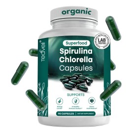 Espirulina + Chlorella Detox Energía Defensas (90) Americano Sabor Sin Sabor