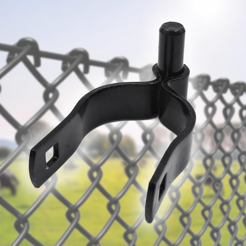 (4 Pack) 2-3/8" Pressed Steel Chain Link Fence Gate Post
