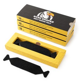 Gomake Vinyl Squeegee Buffer 30PCS Pre-Cut Felt Microfiber Squeegee Pads for Window Tint Wet or Dry Vinyl/PPF Application (Black)