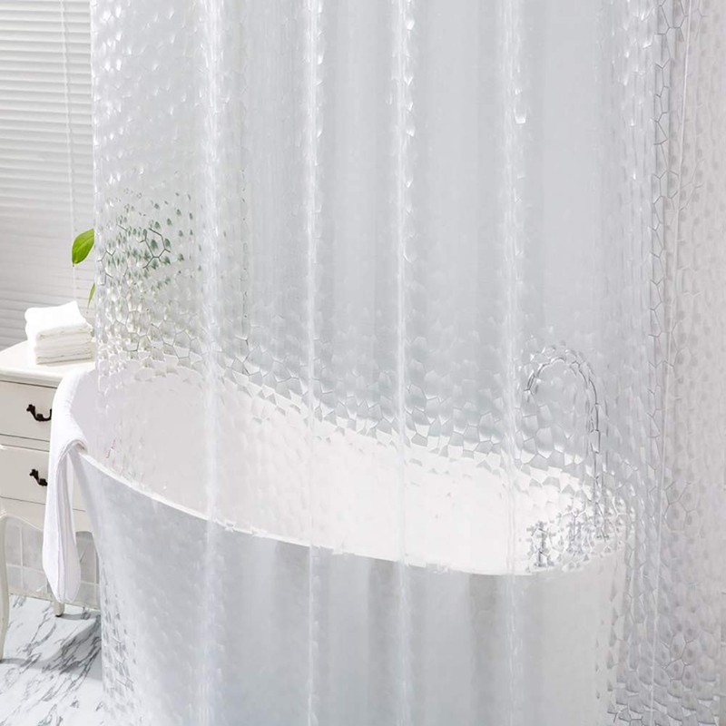 Ryhpez Shower Curtain Liner - Clear Shower Curtain Set with