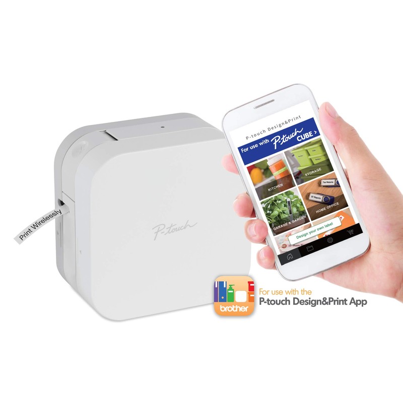 Brother PT-P300BTAD P-Touch Cube: Smartphone Dedicated Label Maker with Bluetooth