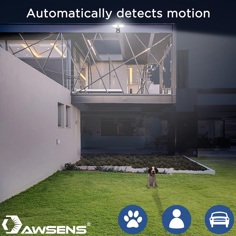 AWSENS 40W LED Security Lights Motion Sensor Light Outdoor, 180