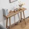 Wnutrees 43" Long Farmhouse Console Table, Rustic Solid Wood Sofa