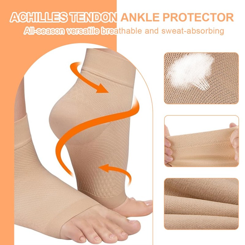 IKOPFLN 1 Paar Knöchelbandage Gel Heel Socken Knöchelschutz Fußgelenkbandage Ferse