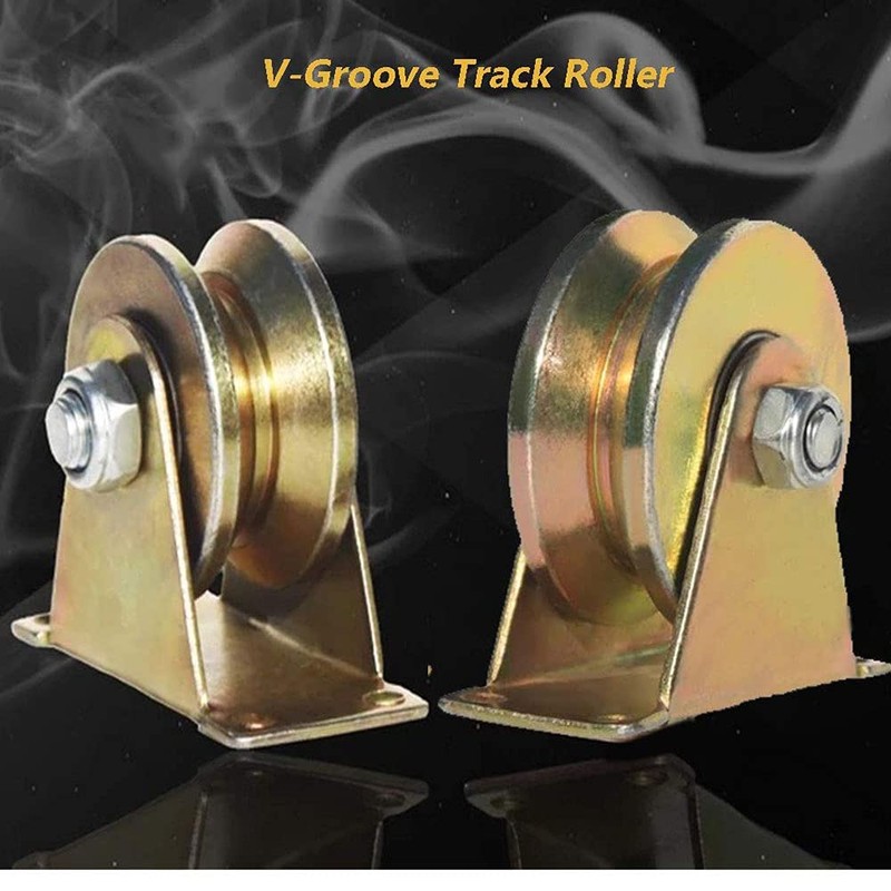 Lyplus 4-Pack 660 lbs Heavy-Duty 2in V-Groove Casters with Brackets