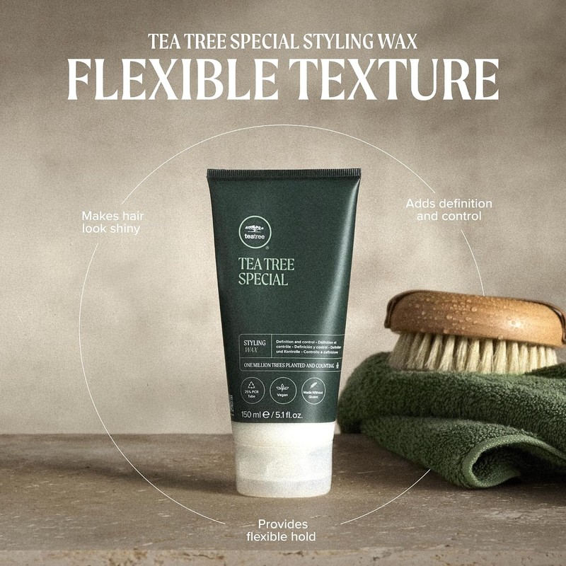 Tea Tree Styling Wax, Agrega Definición y Fijación, Para Todo