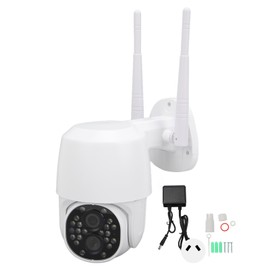 Dual Lens Security Camera 2 Way Talk 15X Zoom Color Night Vision Auto Tracking WiFi Surveillance Camera 110‑240V AU Plug
