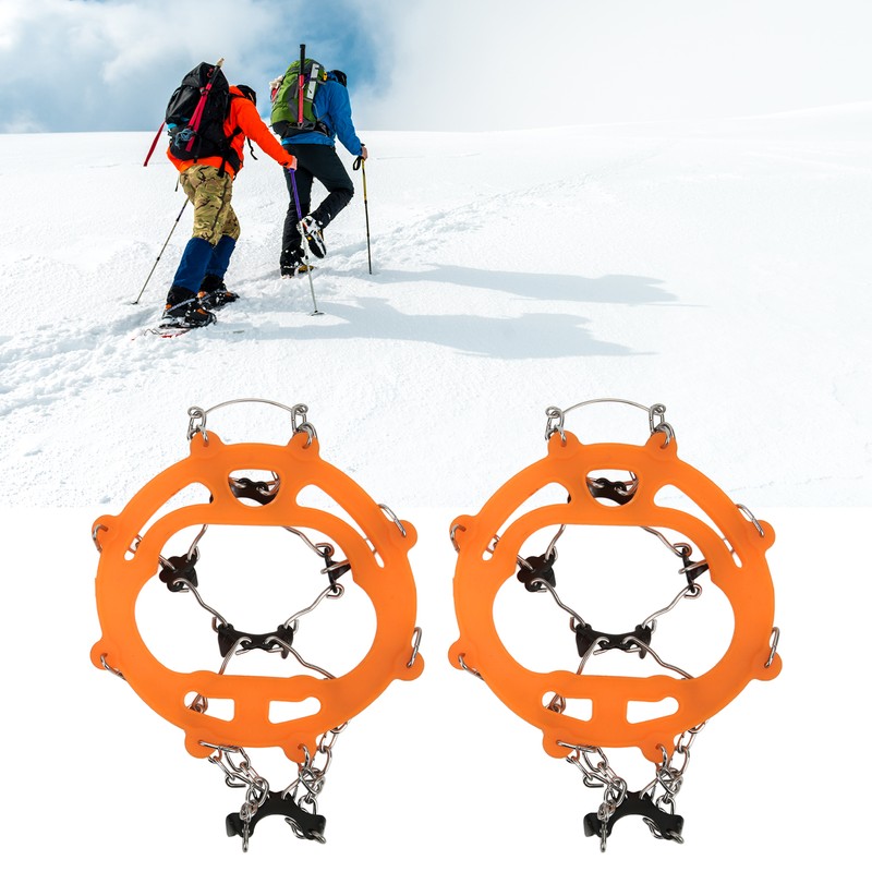 2Pcs Ice Traction Cleats Anti Skid Shoe Crampon Cover Snow