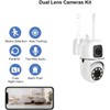 Camera Home Security, Outdoor Camera Dual Lens, WiFi Human Detection,