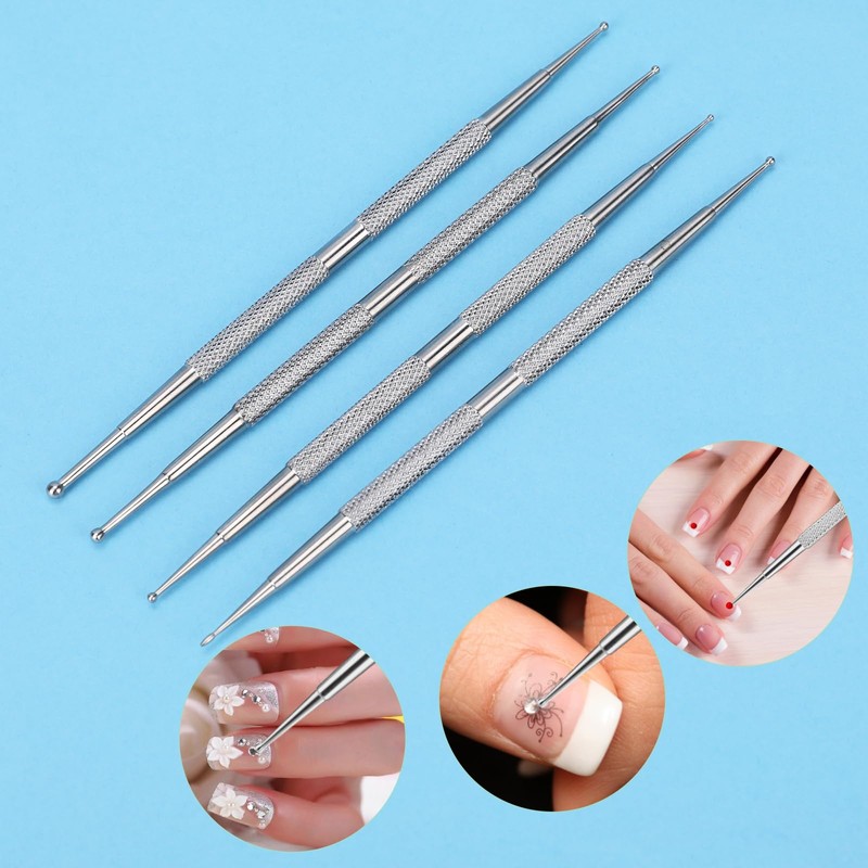 Dotting Tools,4 Pcs Professional Ball End Nail Art Tools Nail