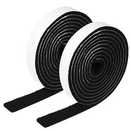 Ptwola 2 Rolls Felt Strip with Adhesive Backing, Strong Self Adhesive Felt Tape Non Slip Cuttable Furniture Pads Strips for Protecting Hardwood Floor Chair Wall (1/2 x 60 Inches, Black)