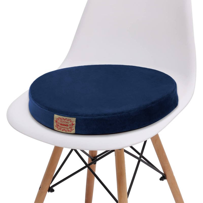 Shinnwa Round Chair Pad, Dual-Layer Memory Foam Round Seat Cushion