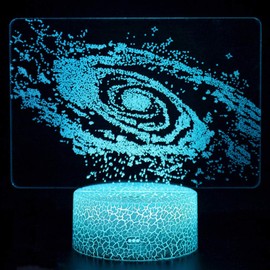 TEBOCR Solar System 3D Optical Illusion Lamp Three Pattern Universe Space Spaceman Galaxy Night Light for Kids Boys and Girls as on Birthdays or Holidays