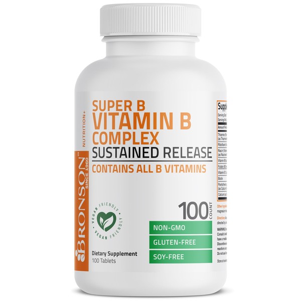 Bronson Super B Vitamin B Complex Sustained Slow Release (Vitamin