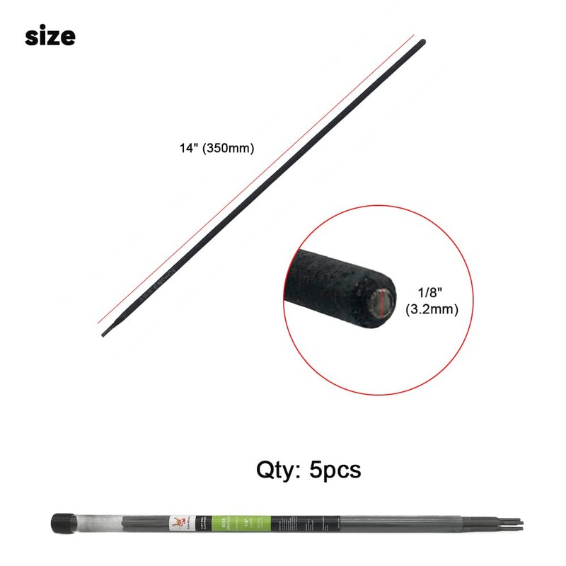 ENiFe-CI 5pcs 55-Percent Nickel Cast Iron Welding Electrode Rods Welding