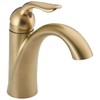 Delta Faucet Lahara Single Hole Bathroom Faucet, Gold Bathroom Faucet,