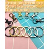 140 PCS Key Chain Clip Hooks and Key Rings, 360°
