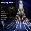 Solar Outdoor Christmas Decorations Lights, 350LED Christmas Star Tree Light
