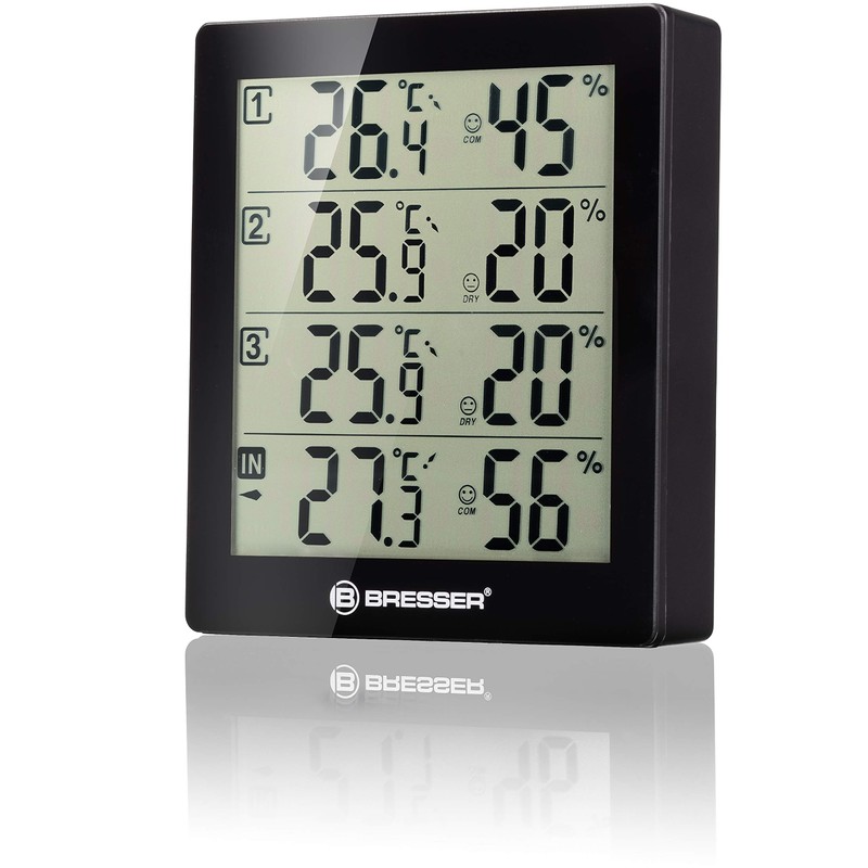 Bresser Temeo Hygro Quadro Thermometer with 3 Outdoor Sensors