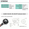 QTEATAK 1/2"(12mm) Pre-Wired Mounting Hole On/Off Mini Round Waterproof Momentary