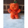 Build-A-Bear Mini Beans Pumpkin Bear 7" Tall-Pumpkin Bell Charm Necklace