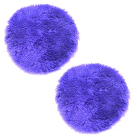 DUZFOREI 2Pcs 6" /150mm Wool Cutting Pads, Wool Polishing Pads, Wool Buffing and Polishing Pad Set, Purple, for Car Polishing