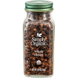 Simply Organic Whole Cloves, 2.05 Ounce Jar, Hand-Selected, Intensely Aromatic & Richly Flavored, Non GMO, Non ETO