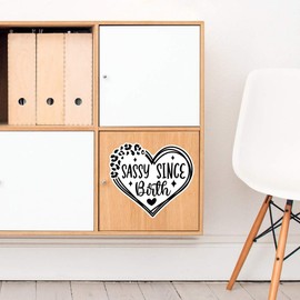 Large 210mm 'Sassy Since Birth Funny Quote ' Permanent Sticker Decal for Cars/Windows/Bins/Walls etc (DW00130886)