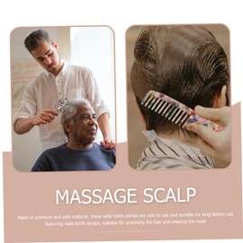 Mikinona Acetate Wide Tooth Comb Set 2pcs Rolling Comb Wide Tooth Comb Anti-tangle Smoothing Barber Comb