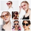 WDZAYXC Polarised Heart Sunglasses Vintage Cat Eyes Glasses Love Heart