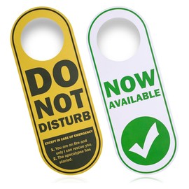 FunnAura 2 Pcs Do Not Disturb Door Sign, 24 X 9 Cm Double Sided Do Not Disturb Sign
