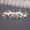 Teyglen Mujeres Dainty Flower Pearl Rhinestone Nupcial Boda Peine Para