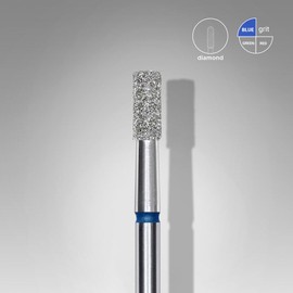 STALEKS PRO Set of 3 6 x 2.5 mm Cylinder Shape Medium Grit Diamond Nail Cutters