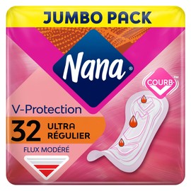 Nana Ultra Regular Sanitary Towels - Moderate Flow - 32 Napkins in Individual Bags