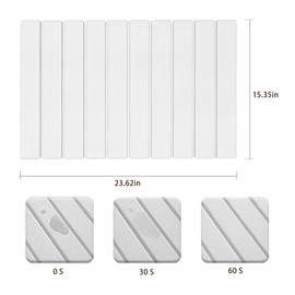 Peppry Stone Dish Drying Mat, 23.62"*15.35" Large Stone Bath Mat, Foldable Stone Drying Mat, Self Drying Mat for Bathroom Kitchen Dishes Bottles Cups, White