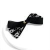 Burnaby black white chiffon pattern hairpin 10cm / 버나비 블랙