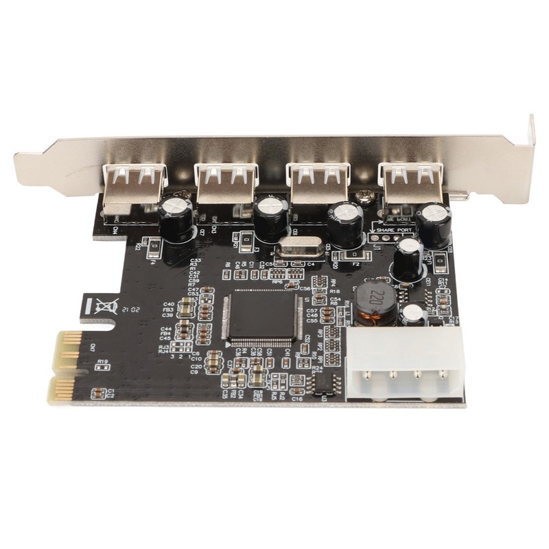 PCIe to USB2.0 Expansion Card 4 Ports 4 Pin Power