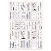 Pokermers Henna Tattoo Sticker Mini 30 Piece Set, 1 Set, R Type / 포커머스 헤나 타투 스티커 미니 30종 세트, 1세트, R타입