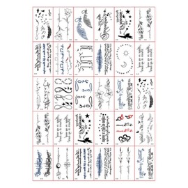 Pokermers Henna Tattoo Sticker Mini 30 Piece Set, 1 Set, R Type / 포커머스 헤나 타투 스티커 미니 30종 세트, 1세트, R타입
