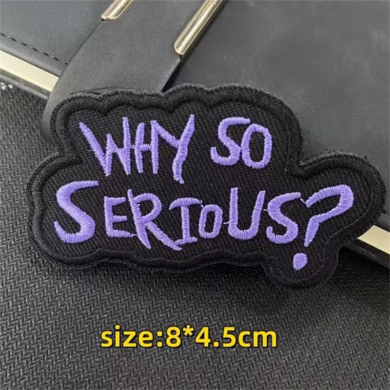 Patches Velcro "Why So Serious" Quotes Patch Emblem Tactical Morale