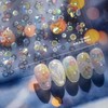 Laser Aurora Shell Soap Bubble Nail Stickers Flash Light Water