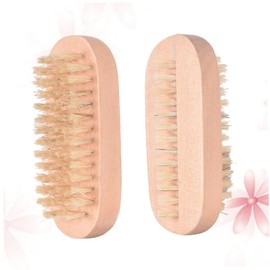 SAFIGLE 2pcs Wooden Spa Massage Shower Brush Double Sided Exfoliating Body Brush for Skin Cleansing for Deep Cleaning and Oil Removal